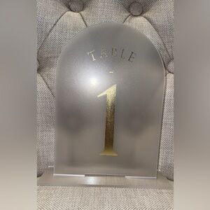 BRAND NEW Never used! Gold foil table numbers 1-30